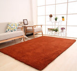 Living Room Rug Area Solid Carpet Fluffy Soft Home Decor White Plush