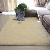 Thickened washed silk hair non-slip carpet living room coffee solid color