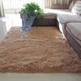 Thickened washed silk hair non-slip carpet living room coffee solid color