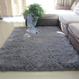 Thickened washed silk hair non-slip carpet living room coffee solid color