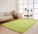 Living Room Rug Area Solid Carpet Fluffy Soft Home Decor White Plush