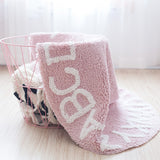 Letters Rug Round Cotton Mat Soft Pink Rugs Baby Pet Game Play Area