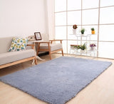 Living Room Rug Area Solid Carpet Fluffy Soft Home Decor White Plush