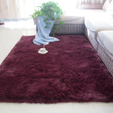 Thickened washed silk hair non-slip carpet living room coffee solid color