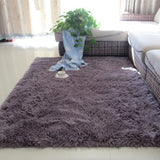 Thickened washed silk hair non-slip carpet living room coffee solid color