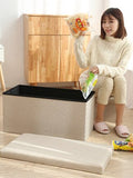 Cotton Rectangular Storage Stool, Stool Can Sit on Adult Sofa, Shoe Bench.