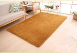 Living Room Rug Area Solid Carpet Fluffy Soft Home Decor White Plush