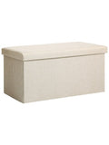 Cotton Rectangular Storage Stool, Stool Can Sit on Adult Sofa, Shoe Bench.