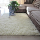 Thickened washed silk hair non-slip carpet living room coffee solid color