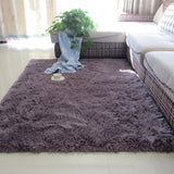 Thickened washed silk hair non-slip carpet living room coffee solid color