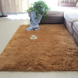 Thickened washed silk hair non-slip carpet living room coffee solid color