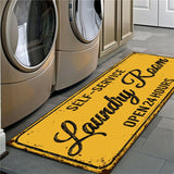 LAUNDRY ROOM Pattern Kitchen Rug Anti-slip Balcony Mats Non-Slip Carpets