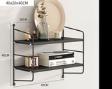 Wall shelf iron TV wall decoration partition living room no punch kitchen rack