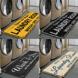 LAUNDRY ROOM Pattern Kitchen Rug Anti-slip Balcony Mats Non-Slip Carpets