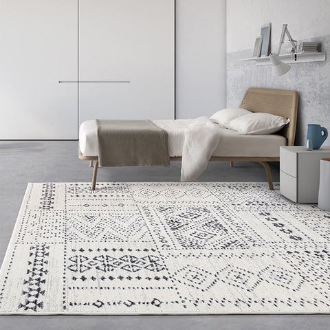 Morocco Style Black White Livingroom Carpet Simple Decor Home