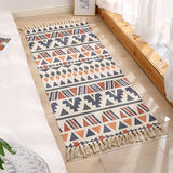 Luxury Bohemia Ethnic Style Cotton Linen Soft Carpet Handmade Tassel