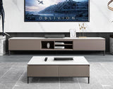 Modern minimalist slate TV cabinet coffee table combination home living room