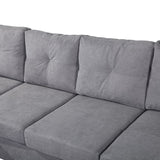 Sectional Sofa Set For Living Room With L Shape Chaise Lounge, Left Or Right Hand Chaise Modern