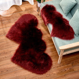 Winter Carpets For Living Room Double Love Heart Shaggy Area Rugs Valentine