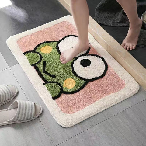 Bathroom Absorbent Carpet Anime Carpet Pure Color Bathroom Door Mat