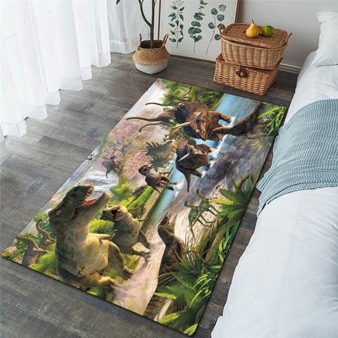 dinosaur Shaggy Anti-Skid Floor Mat 3D Carpet Non-slip rug Dining Room