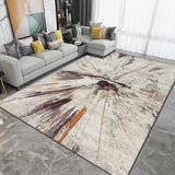 Geometric Carpet for Living Room Velvet Rug Bedroom Soft Square