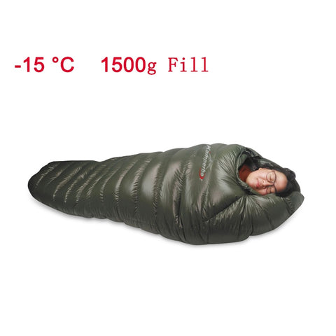 Cold Temperature Winter Sleeping Bag Down Sleeping Bag Winter Camping