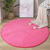 Newest Round Coral Velvet Carpet Color Water Absorption Sofa Carpet