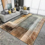 Geometric Carpet for Living Room Velvet Rug Bedroom Soft Square