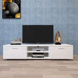 TV Stand For 70 Inch TV Media Console Entertainment Center Television Table 2 Storage Cabinet