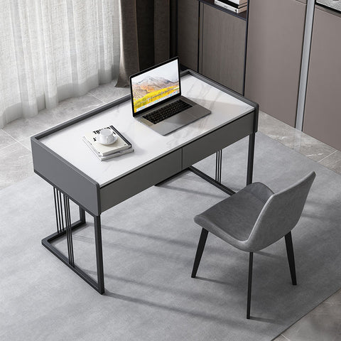 Rock board computer desk writing desk home office bedroom with drawersmuebles