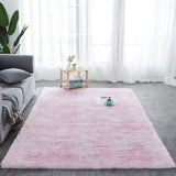 RULDGEE Shaggy Tie-dye Carpet Plush Floor Fluffy Mats Faux Fur Area Rug