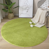 Newest Round Coral Velvet Carpet Color Water Absorption Sofa Carpet