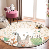 Baby Play Mat Round Children Carpet Simplicity Animal Bunny Bee Pattern