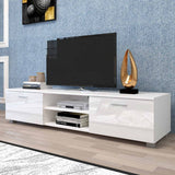 TV Stand For 70 Inch TV Media Console Entertainment Center Television Table 2 Storage Cabinet