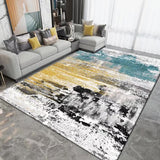 Geometric Carpet for Living Room Velvet Rug Bedroom Soft Square