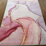 Wish star Pink Gold Oil Painting Abstract Carpet Girls Room Romantic Purple