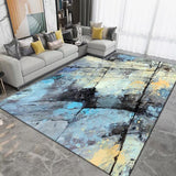 Geometric Carpet for Living Room Velvet Rug Bedroom Soft Square