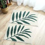 3D Plant Design Flocking Bathroom Mat 1pcs Absorbent Floor Carpet Doormat