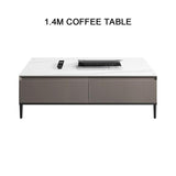 Modern minimalist slate TV cabinet coffee table combination home living room