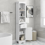 Tall Bathroom Cabinet Freestanding Storage Cabinet with Drawer MDF Board Adjustable