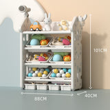 Large Capacity Children's Room Rack Multi-layer Storage Shelves Drawer Design Book Cabinet