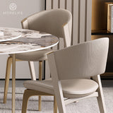 Simple and luxurious metal backrest dining chairs living room dining room chairs