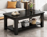 Modern Coffee Table Italy Luxury Wood Frame Square Small Space Storage Coffee Table