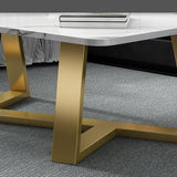 Living Room Modern Coffee Tables Small Marble Metal Narrow Dining Table Set