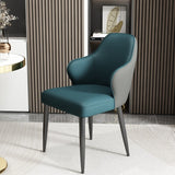 Comfortable Minimalist Dining Chairs Leather Cushions Backrest Upholstered Chair