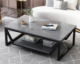 Modern Coffee Table Italy Luxury Wood Frame Square Small Space Storage Coffee Table