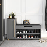 Shoe Rack Storage Organizer Wooden Cabinet Living Room Entrance Bench