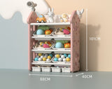 Large Capacity Children's Room Rack Multi-layer Storage Shelves Drawer Design Book Cabinet