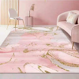 Nordic Style Sofa Coffee Table Mat Pink Cute Living Room Rug Girl Bedroom